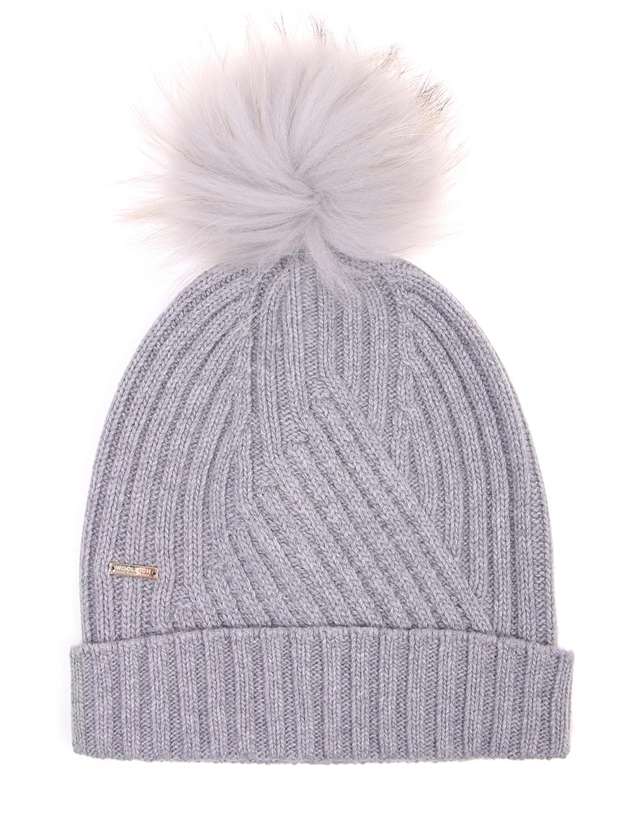 Шапка вязаная с помпоном