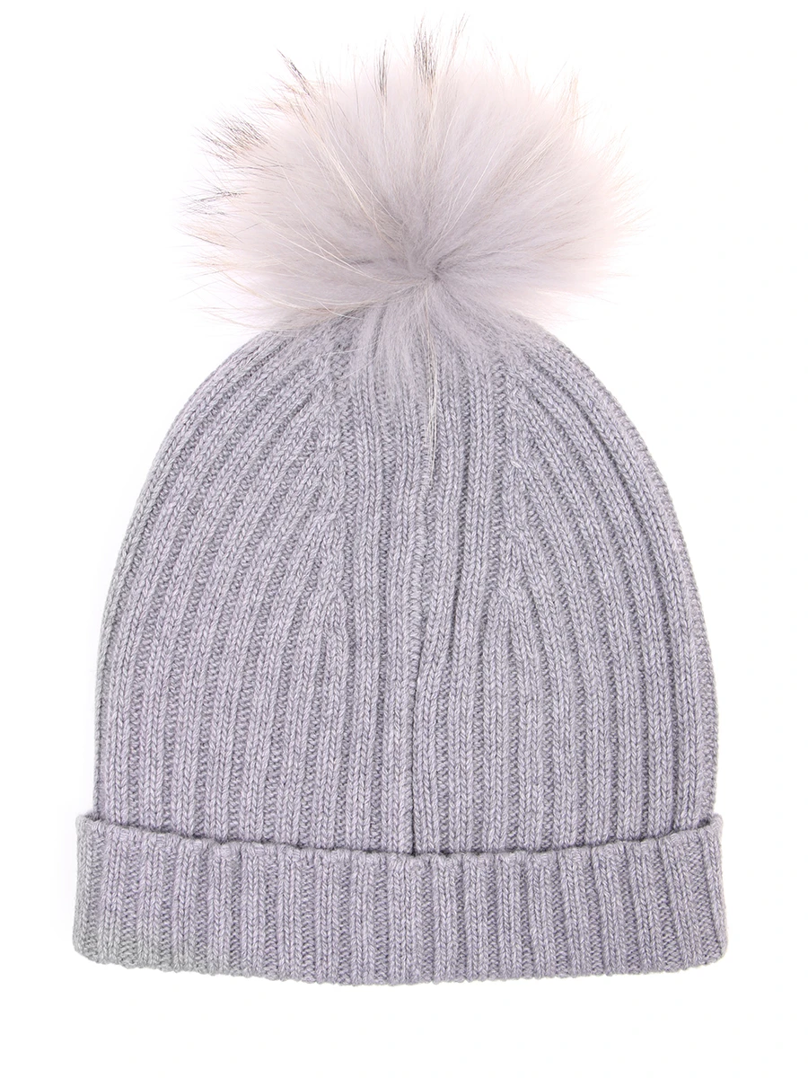 Шапка вязаная с помпоном
