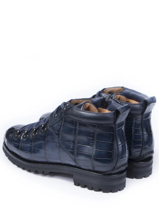 Ботинки из кожи крокодила SANTONI