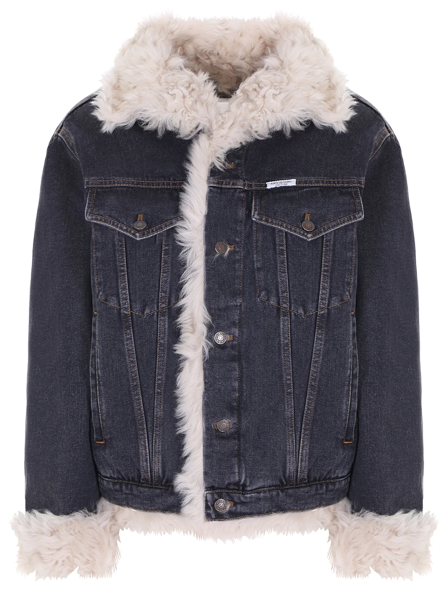 Джинсовая куртка с мехом