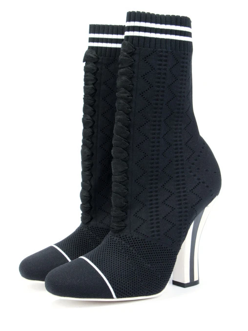 Текстильные ботильоны FENDI