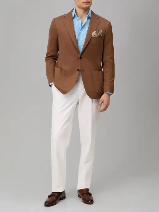 Рубашка Regular Fit из шелка и льна CESARE ATTOLINI