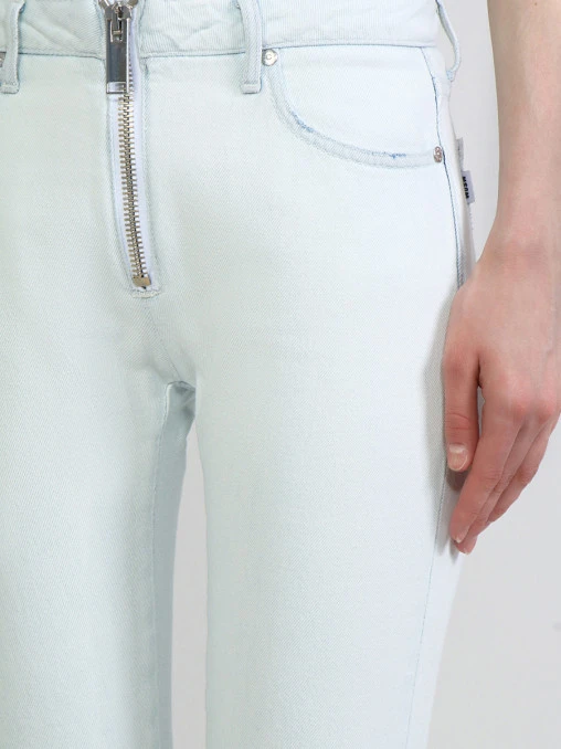 Джинсы с оборками MSGM