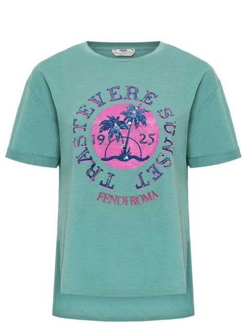 Футболка хлопковая FENDI