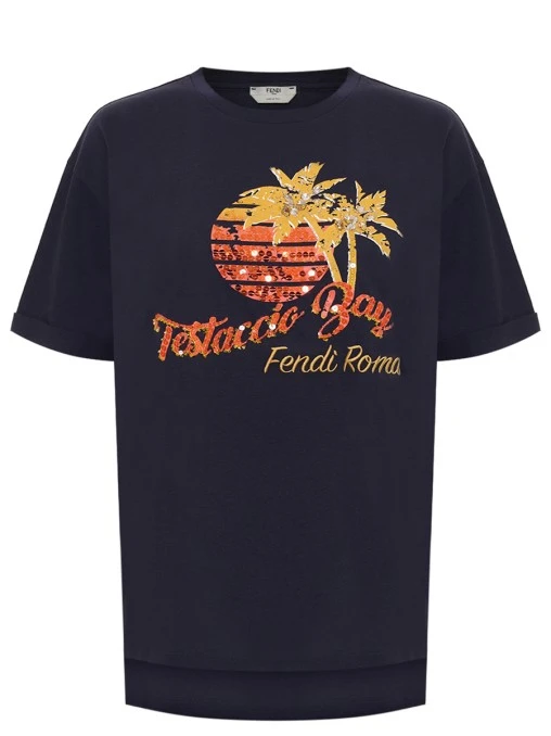 Футболка хлопковая FENDI