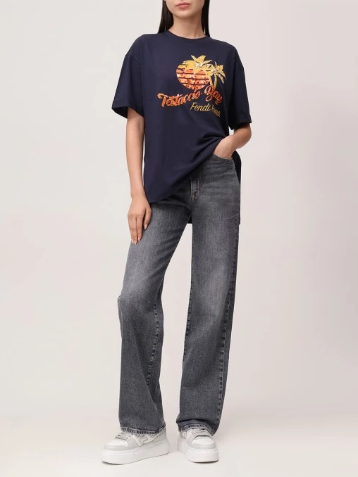 Футболка хлопковая FENDI