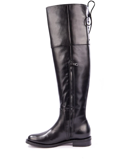 Кожаные ботфорты