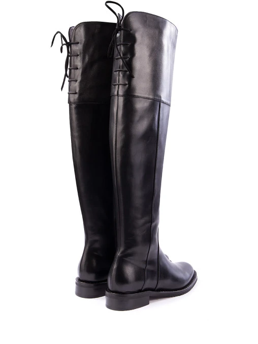 Кожаные ботфорты