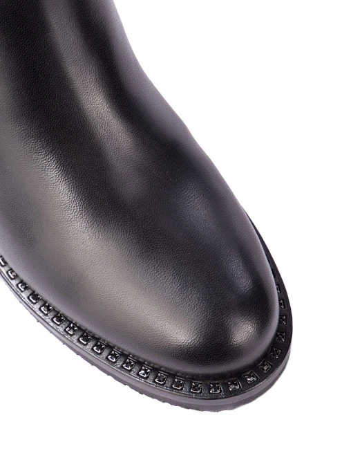 Кожаные ботфорты