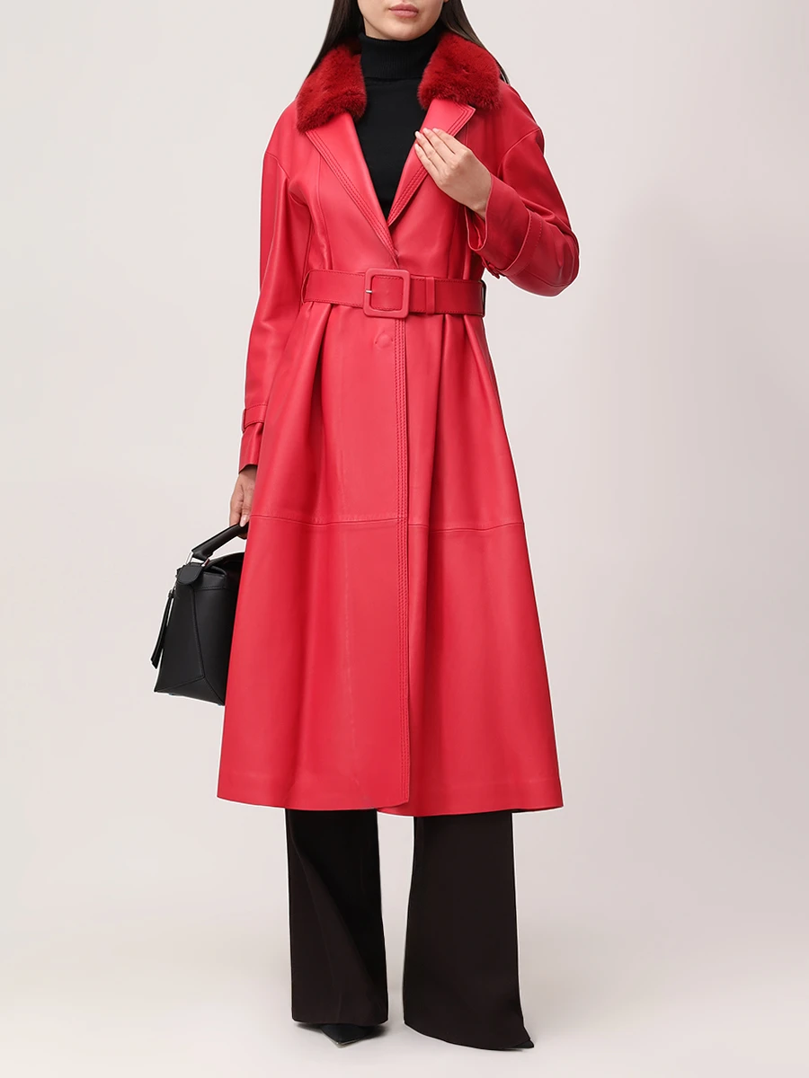 Пальто кожаное