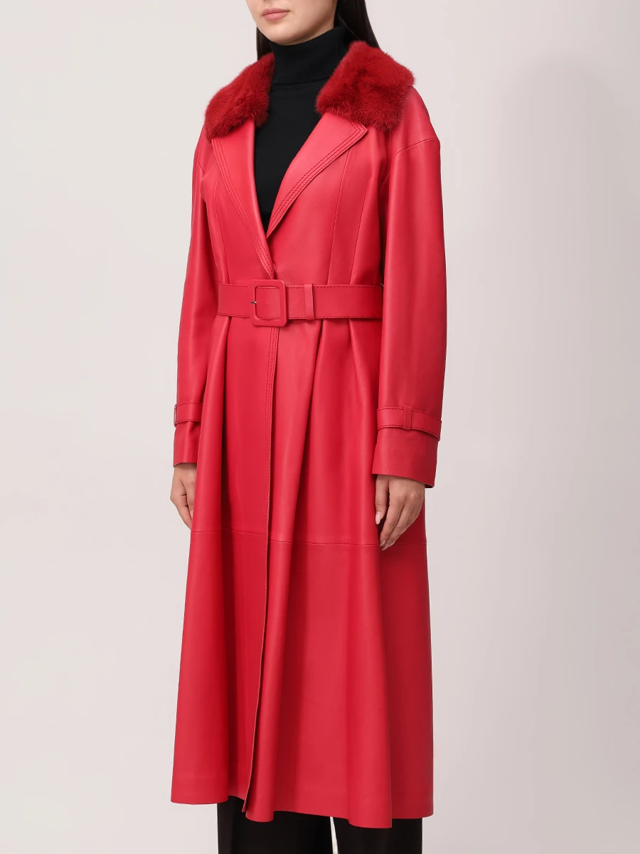 Пальто кожаное