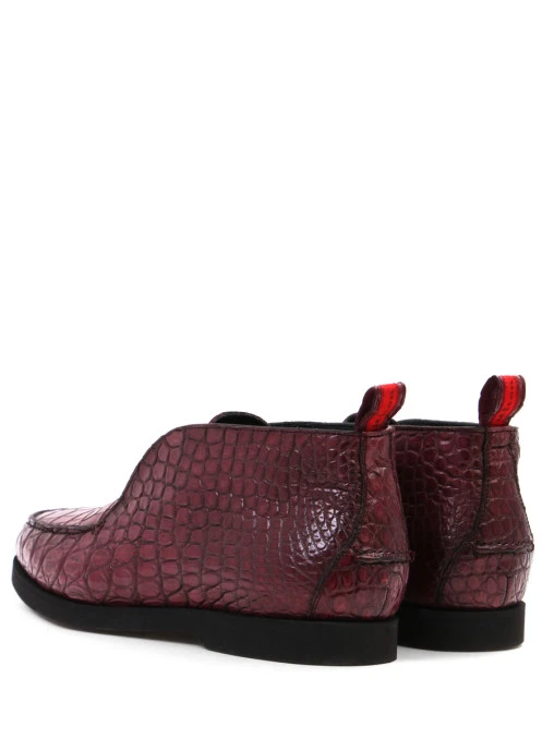 Ботинки из кожи крокодила KITON
