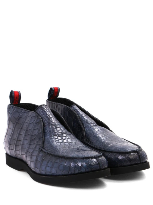 Ботинки из кожи крокодила KITON