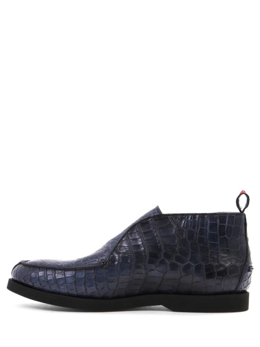Ботинки из кожи крокодила KITON
