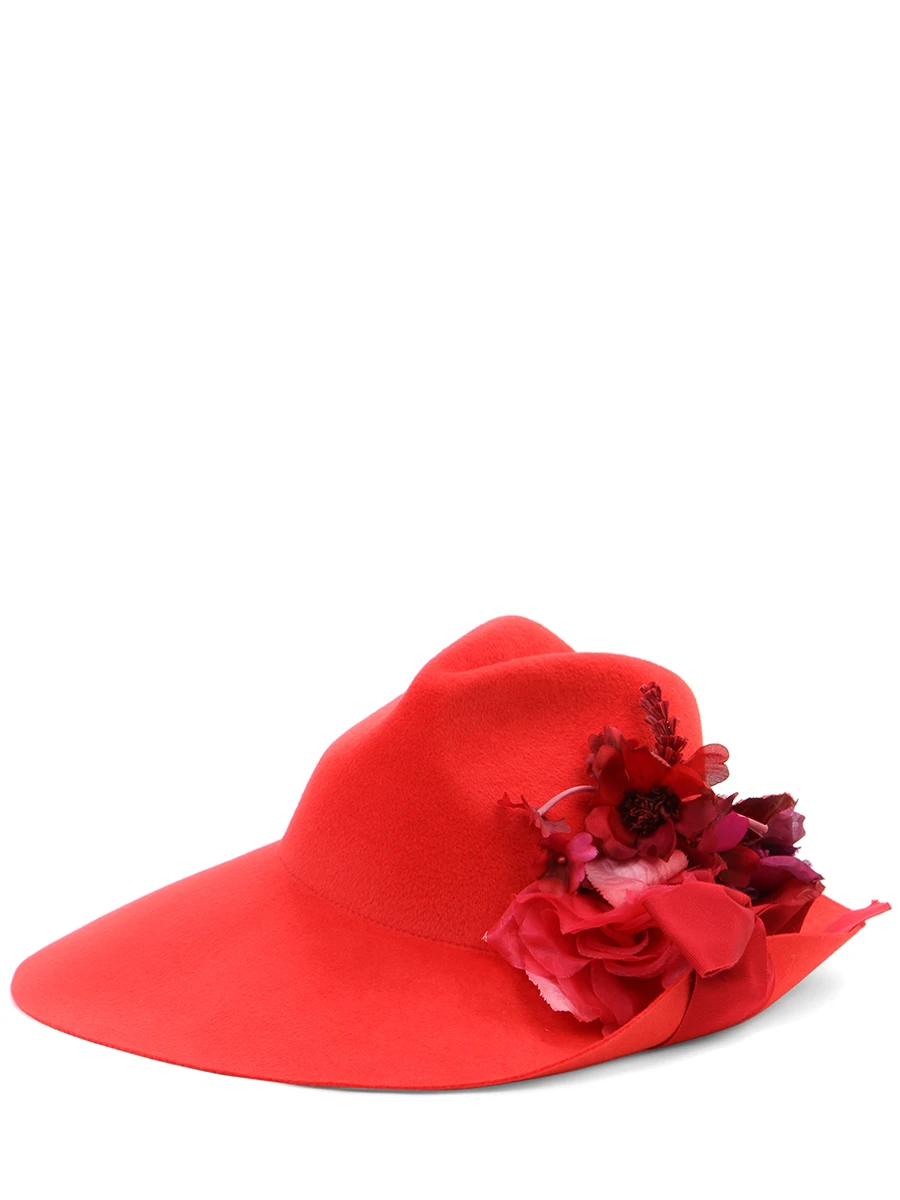 Шляпа фетровая с цветами