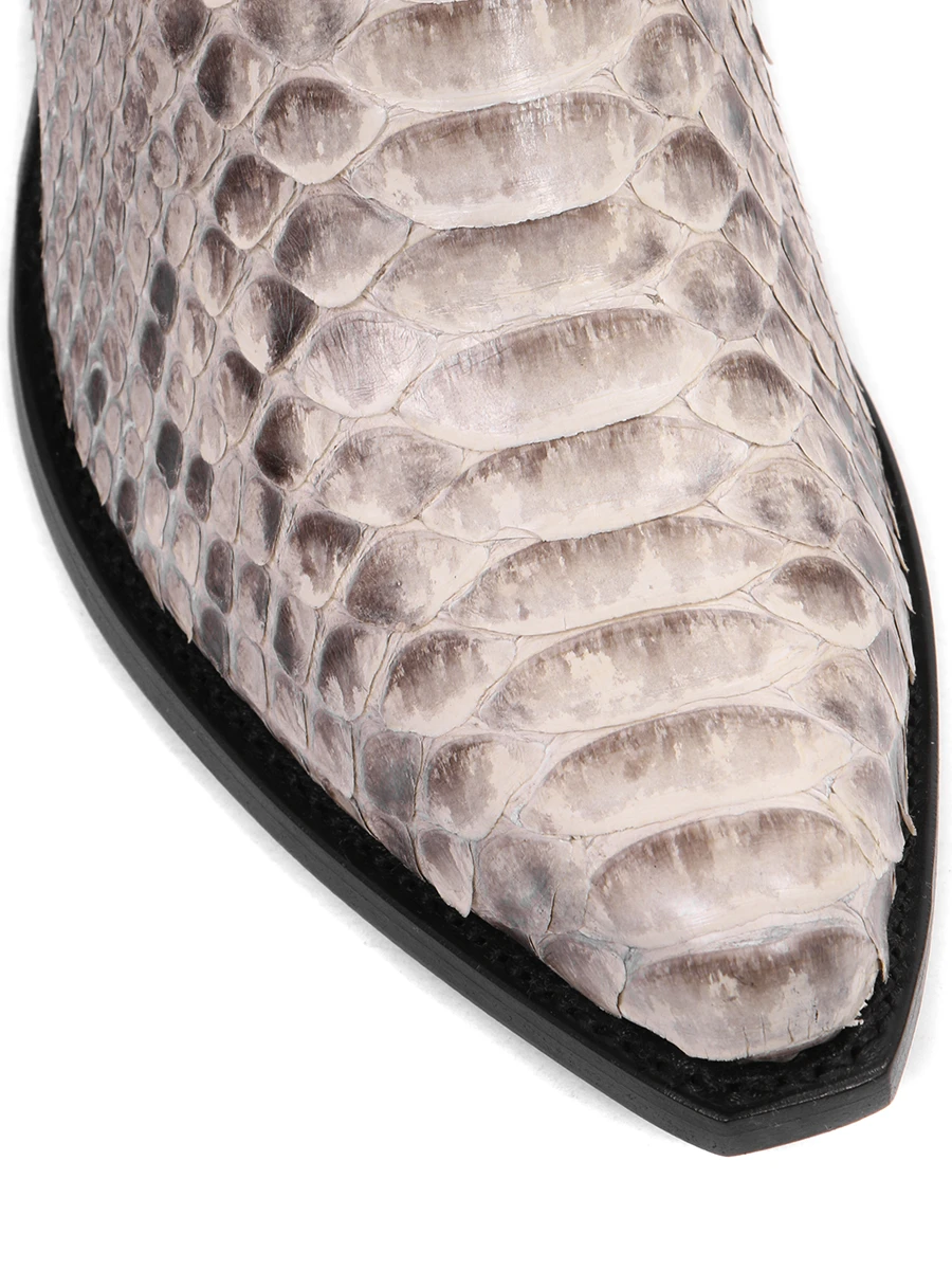 Ботильоны-казаки из кожи питона