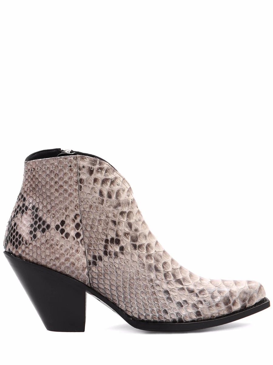 Ботильоны-казаки из кожи питона