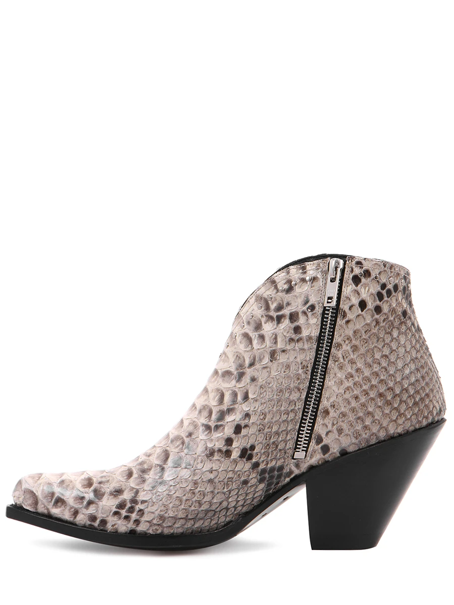 Ботильоны-казаки из кожи питона