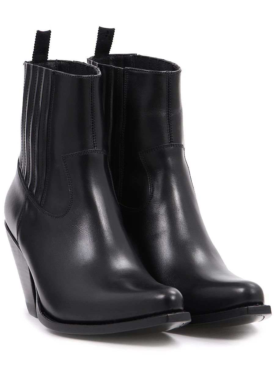 Ботильоны-казаки кожаные