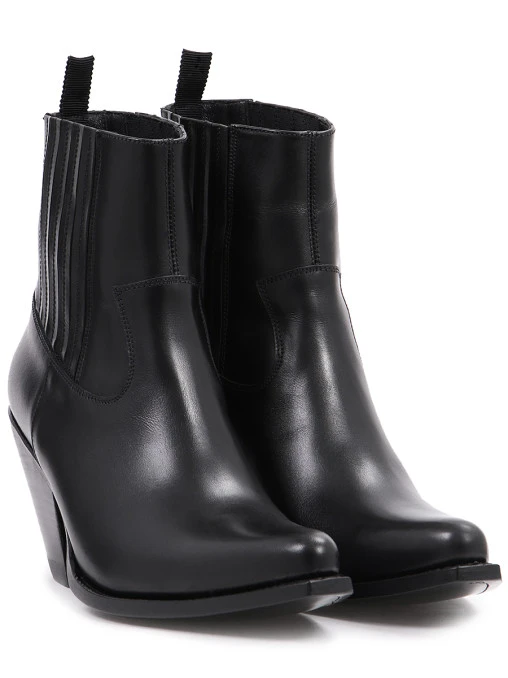 Ботильоны-казаки кожаные CELINE