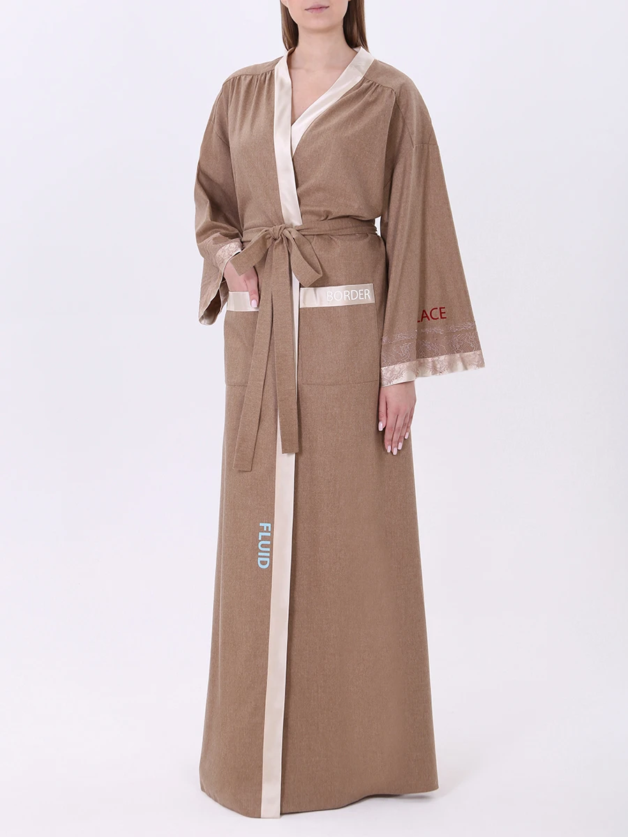 Платье-кимоно из шерсти