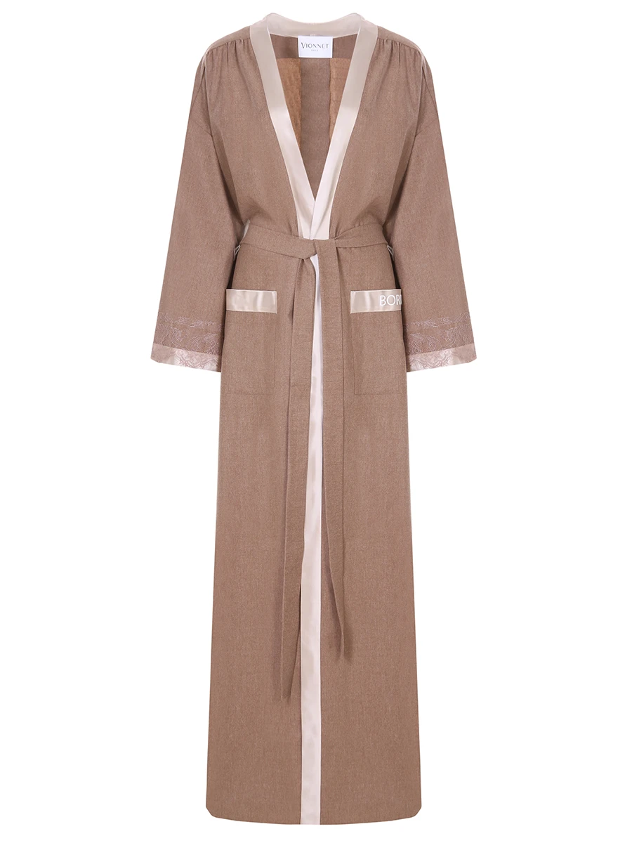 Платье-кимоно из шерсти