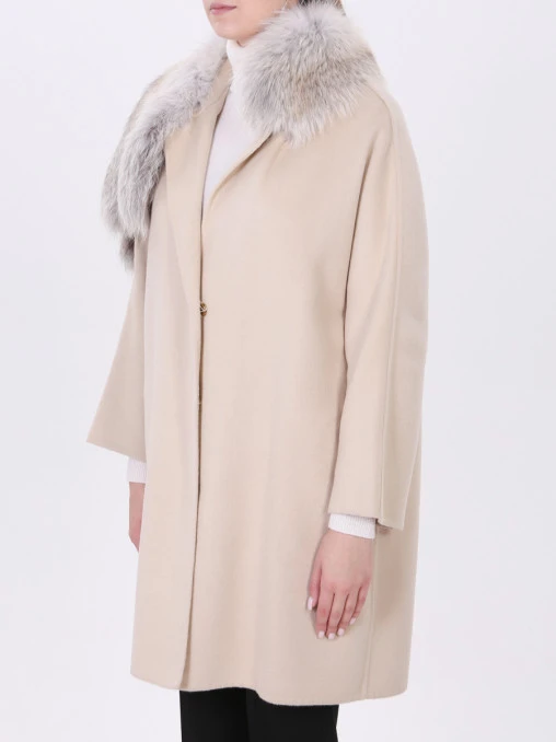 Пальто с мехом лисы ERMANNO SCERVINO