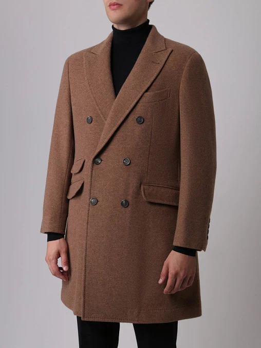 Пальто двубортное BRUNELLO CUCINELLI