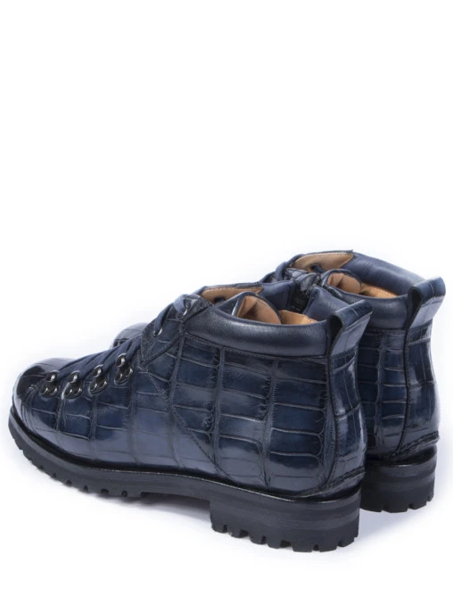 Ботинки из кожи крокодила SANTONI