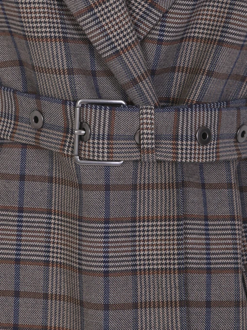 Костюм шерстяной в клетку BRUNELLO CUCINELLI