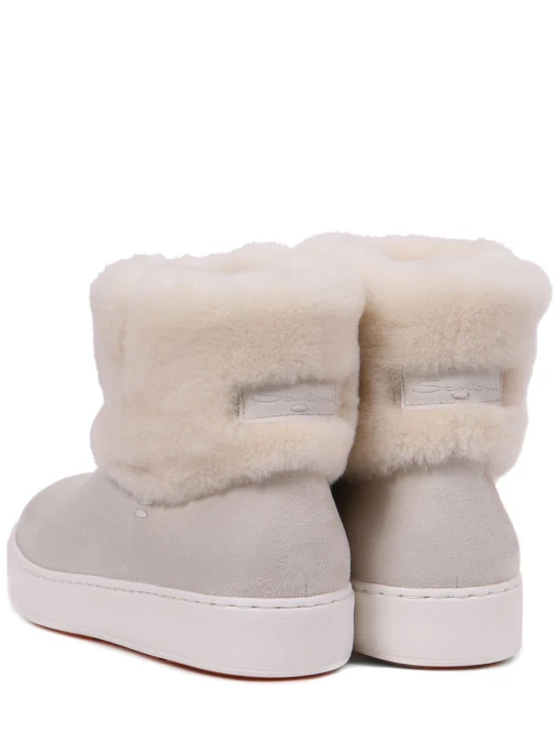 Полусапоги с меховой отделкой SANTONI
