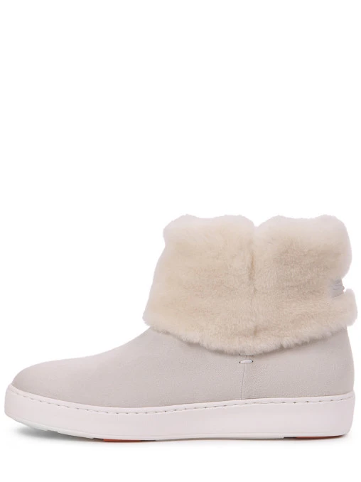 Полусапоги с меховой отделкой SANTONI