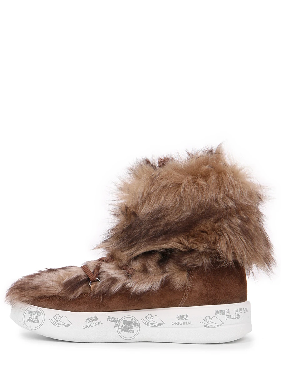 Замшевые полусапоги с мехом