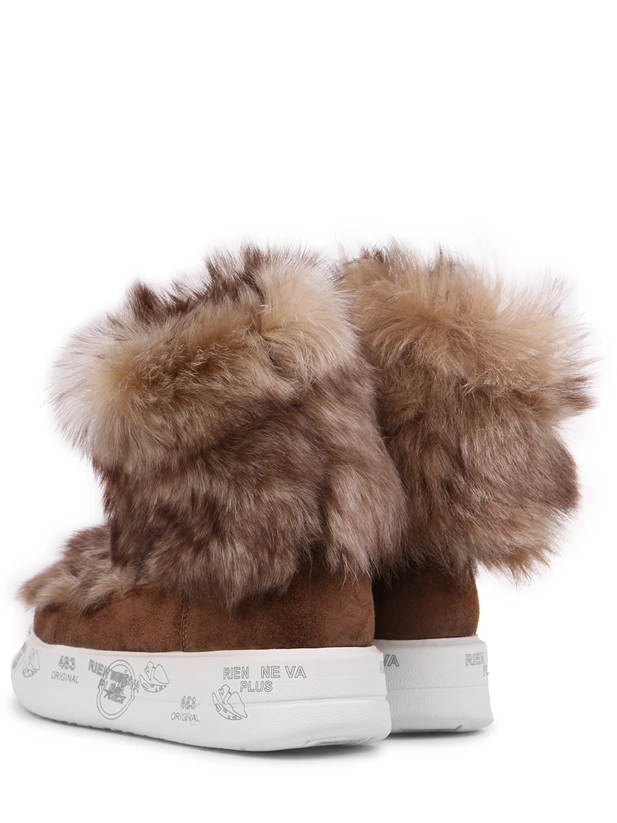 Замшевые полусапоги с мехом