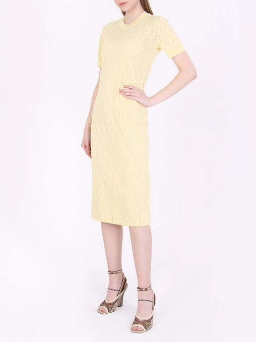 Платье с принтом FENDI