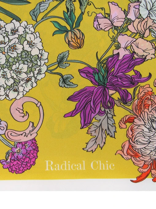 Платок шелковый с принтом RADICAL CHIC R