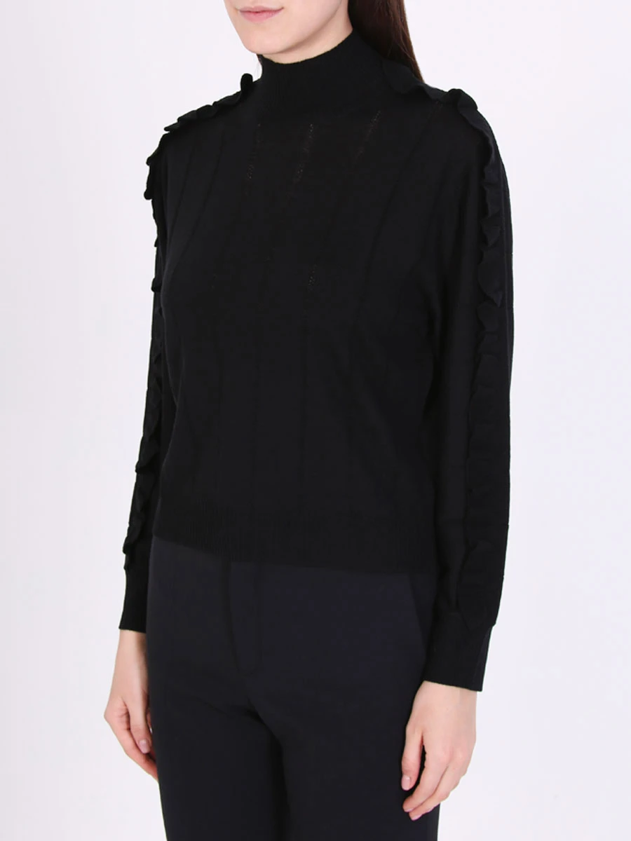 Шерстяной джемпер с оборками