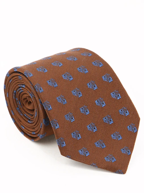 Галстук шелковый с принтом CESARE ATTOLINI