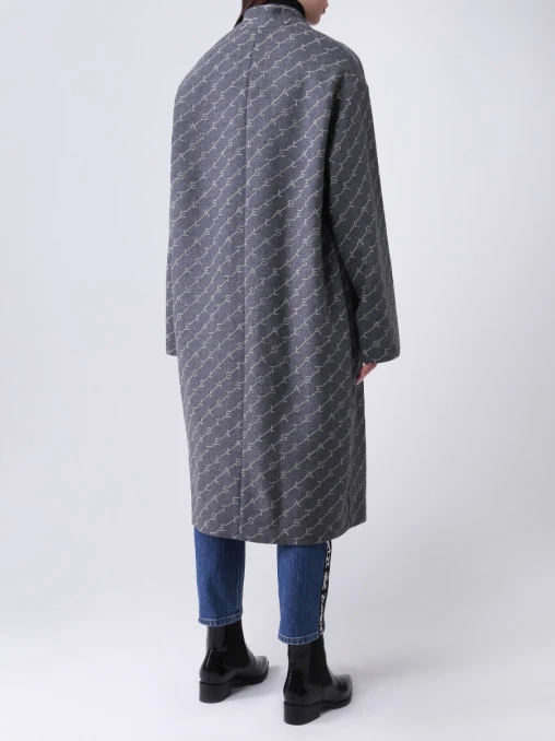 Пальто с логотипом STELLA MCCARTNEY