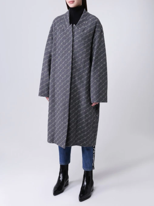 Пальто с логотипом STELLA MCCARTNEY