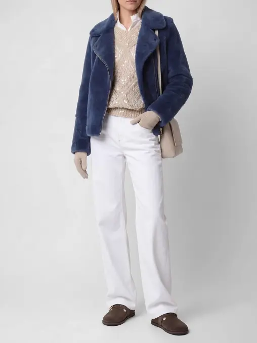 Дубленка из овчины BRUNELLO CUCINELLI