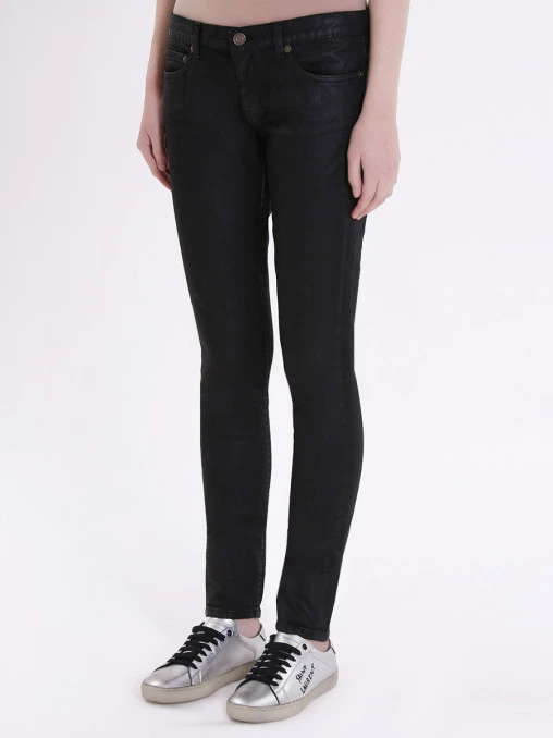 Хлопковые джинсы skinny fit SAINT LAURENT
