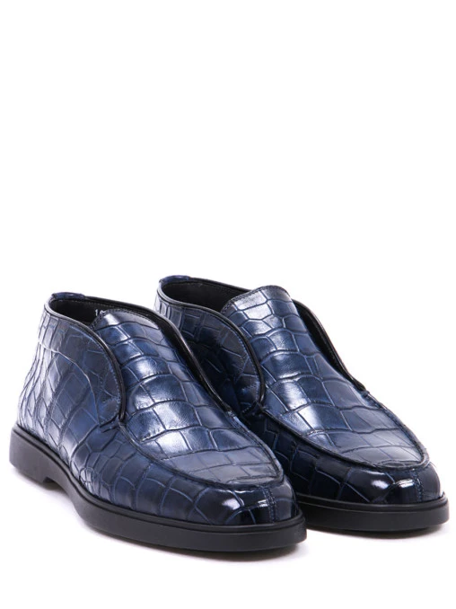 Ботинки из кожи крокодила SANTONI