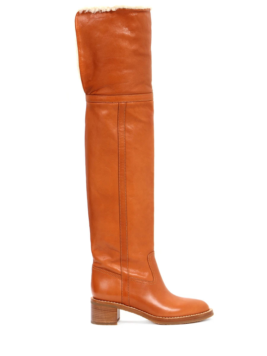 Ботфорты кожаные