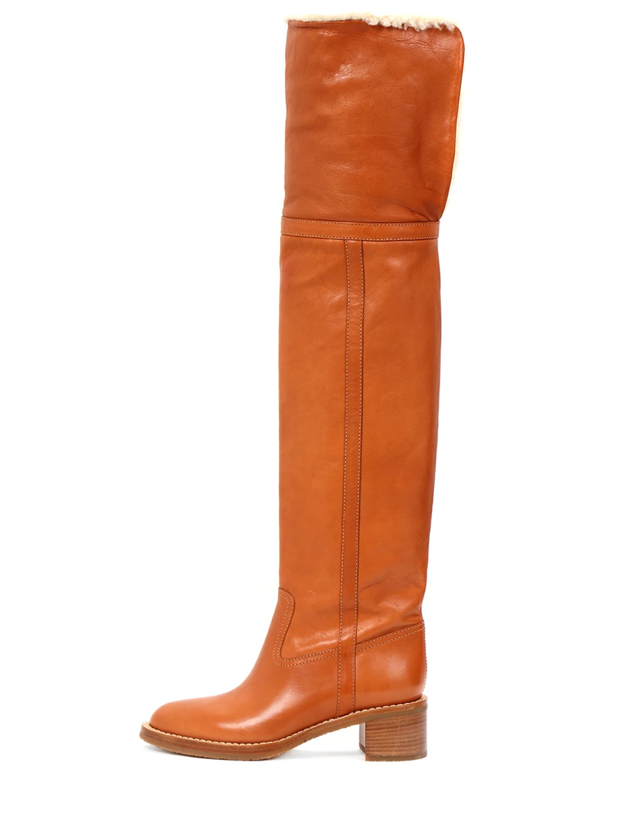 Ботфорты кожаные