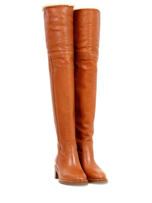 Ботфорты кожаные CELINE