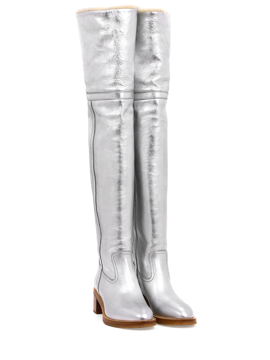 Ботфорты кожаные