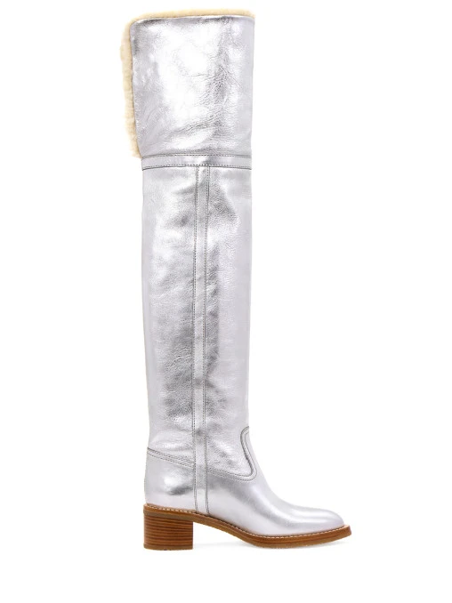 Ботфорты кожаные CELINE