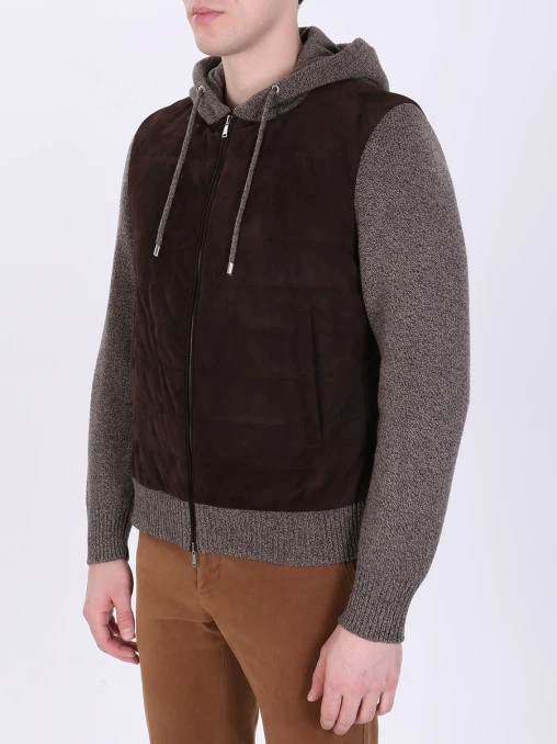 Бомбер комбинированный FIORONI CASHMERE