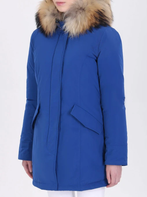 Пуховая парка с мехом енота WOOLRICH